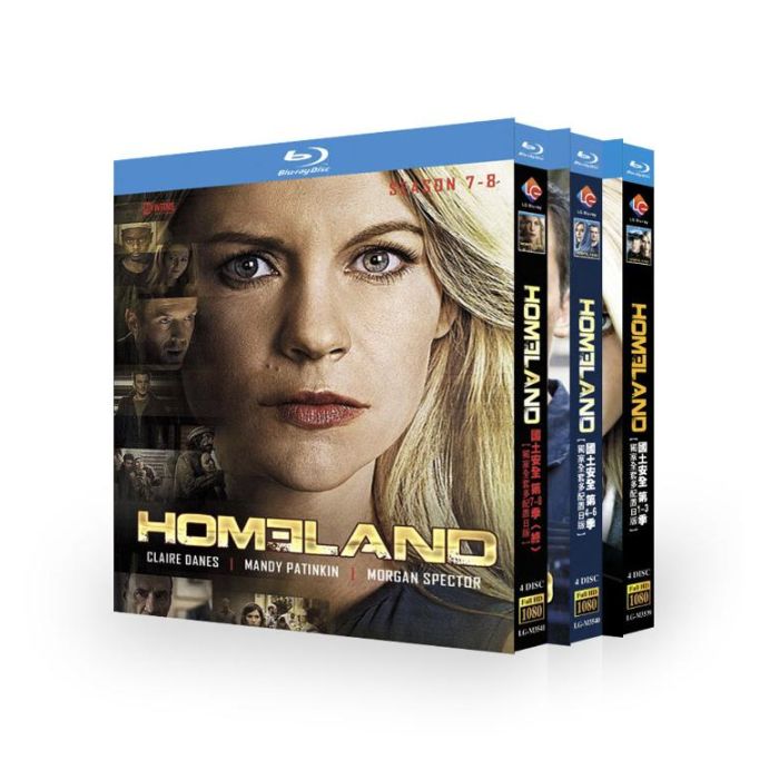 海外ドラマ HOMELAND ホームランド シーズン1+2+3+4+5+6+7+8 日本語字幕 日本語吹き替え版 完全豪華版 ブルーレイ Blu-ray BOX
